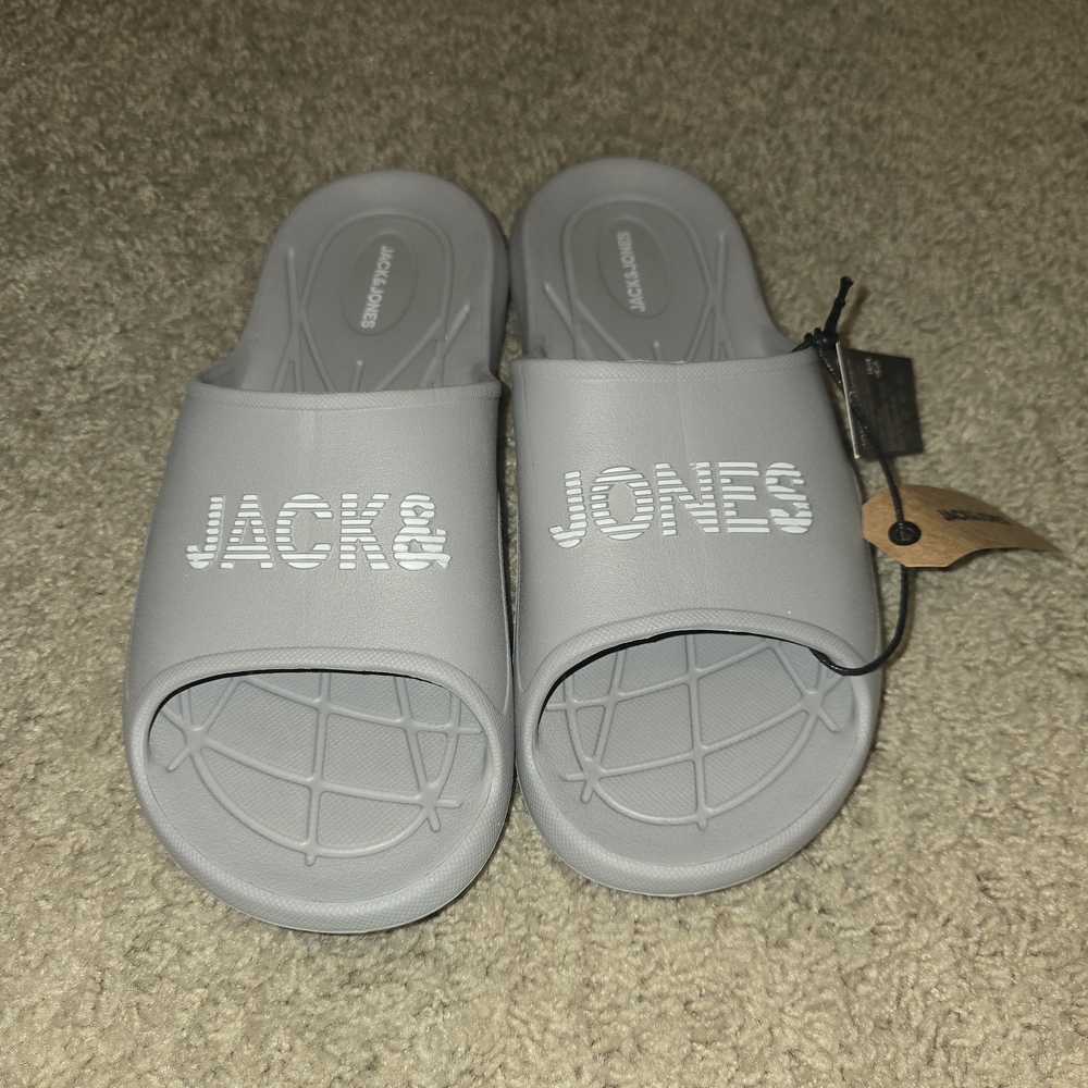 Jack & Jones Gray Slides